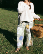 Cottage Patchwork Pants- Olive