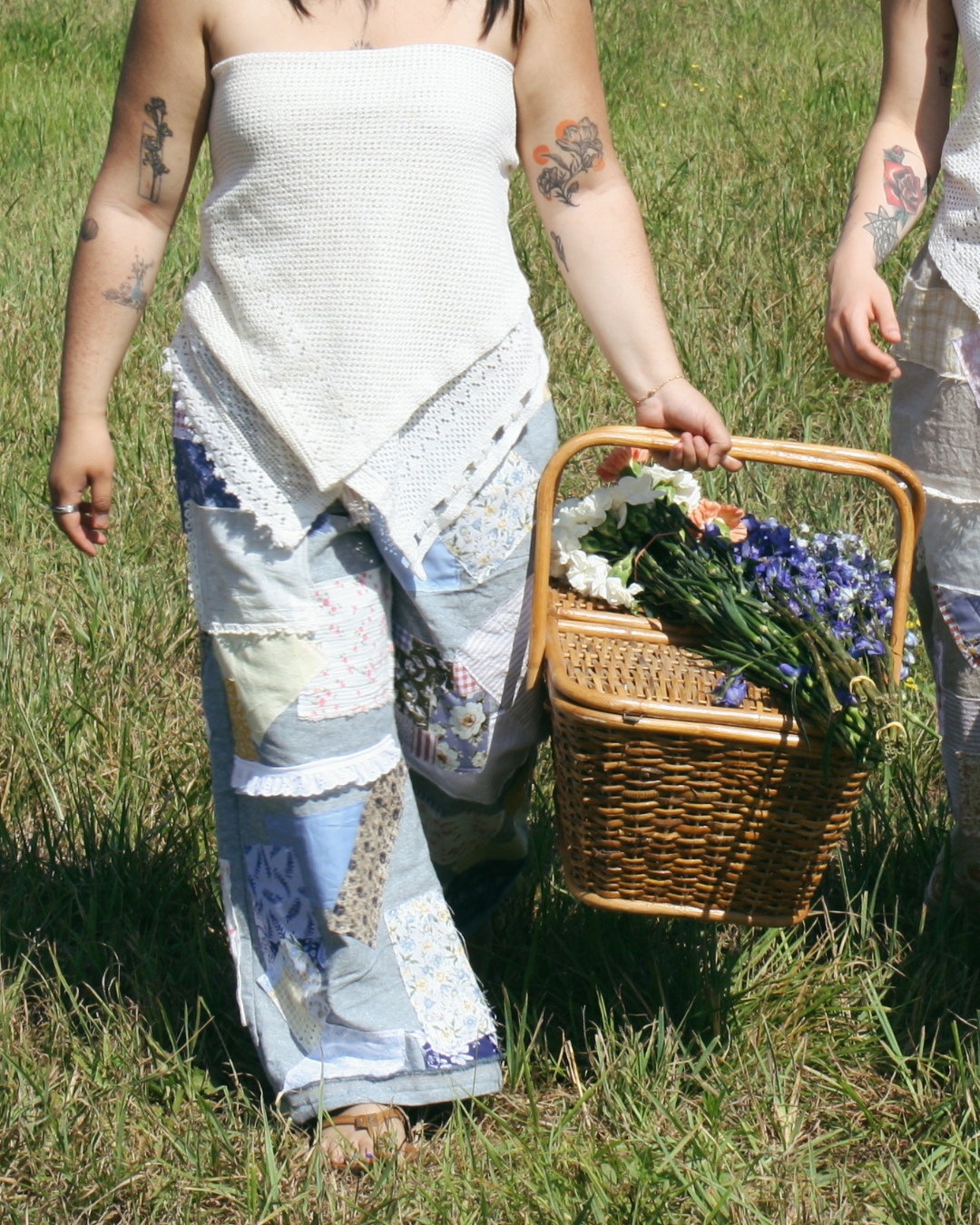 Cottage Patchwork Pants- Blueberry
