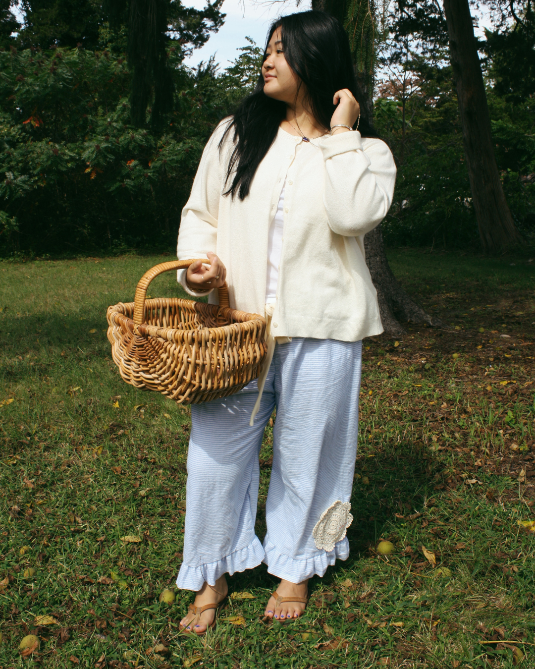Doily Loungers- Cloud Blue Stripes