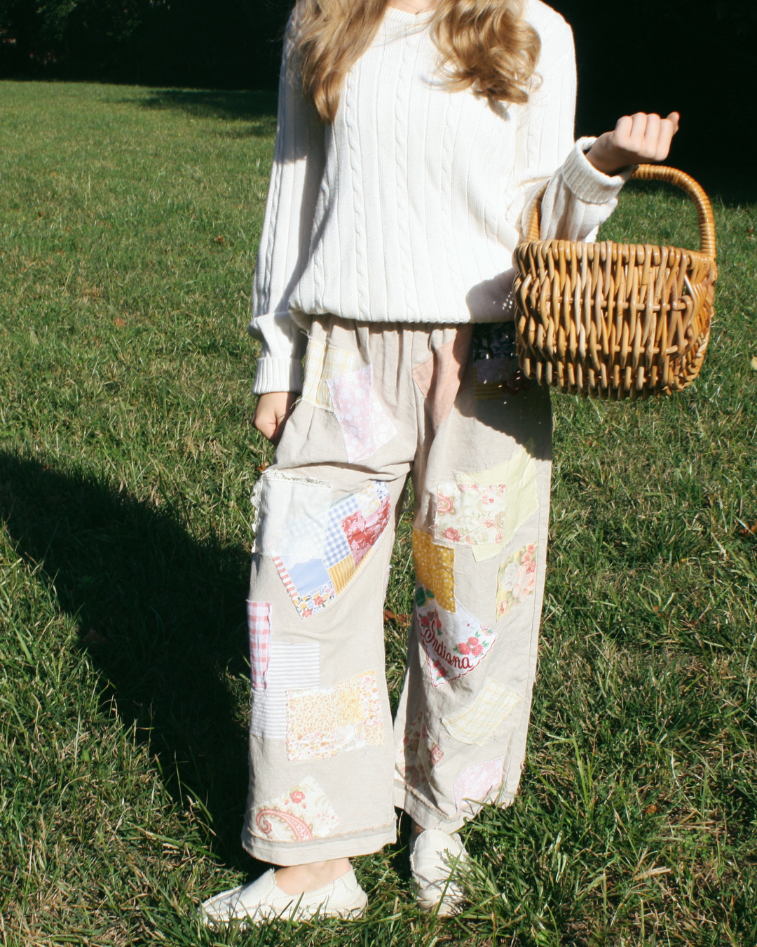 Cottage Patchwork Pants - Oat